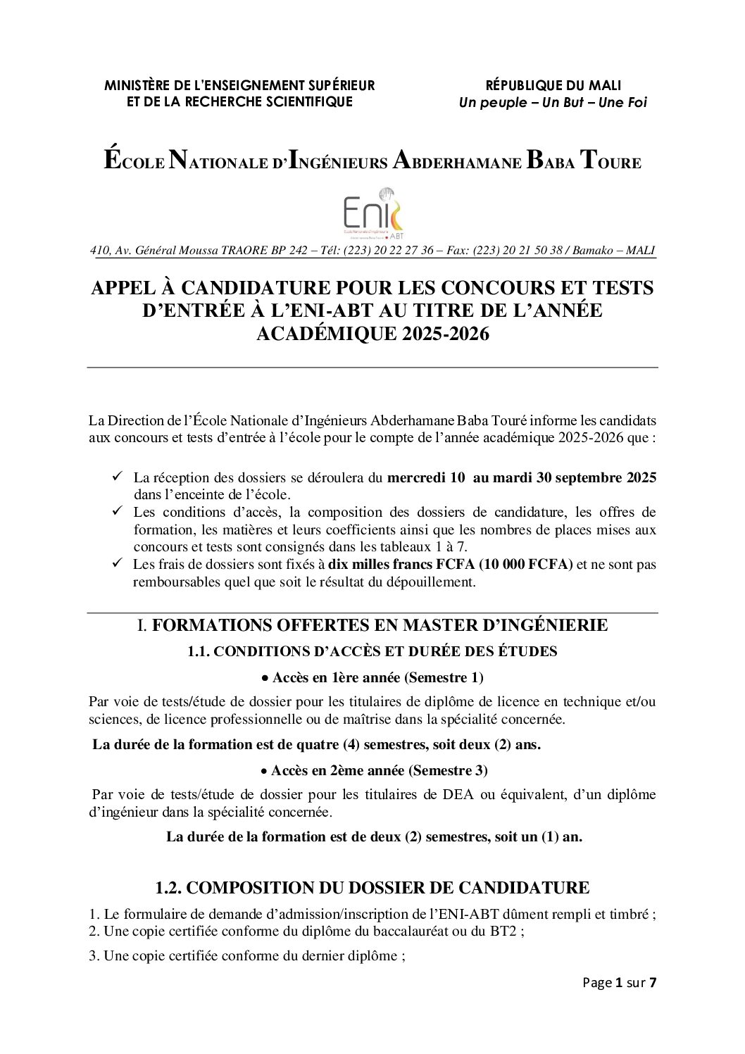 Projet communiqué Ouverture Tests_Concours 2025-2026 04 09 2025 Projet communiqué Ouverture Tests_Concours 2025-2026 04 09 2025